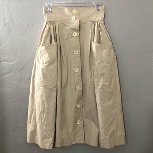 Saint Laurent Rive Gauche patch pocket midi skirt